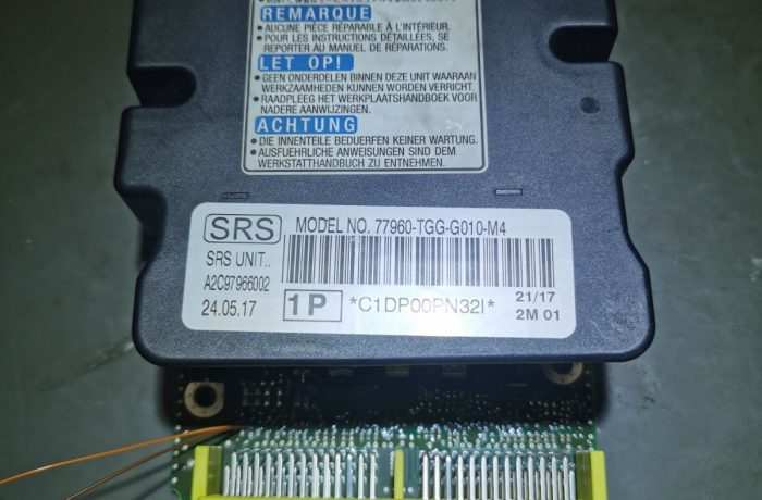 Honda Civic Airbag modulio crash data valymas