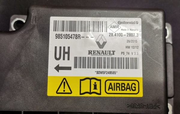 Renault Megane Airbag (srs) bloko crash data valymas