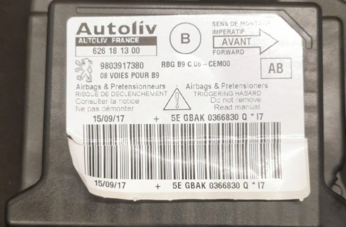 Peugeot Partner Airbag crash data programavimas