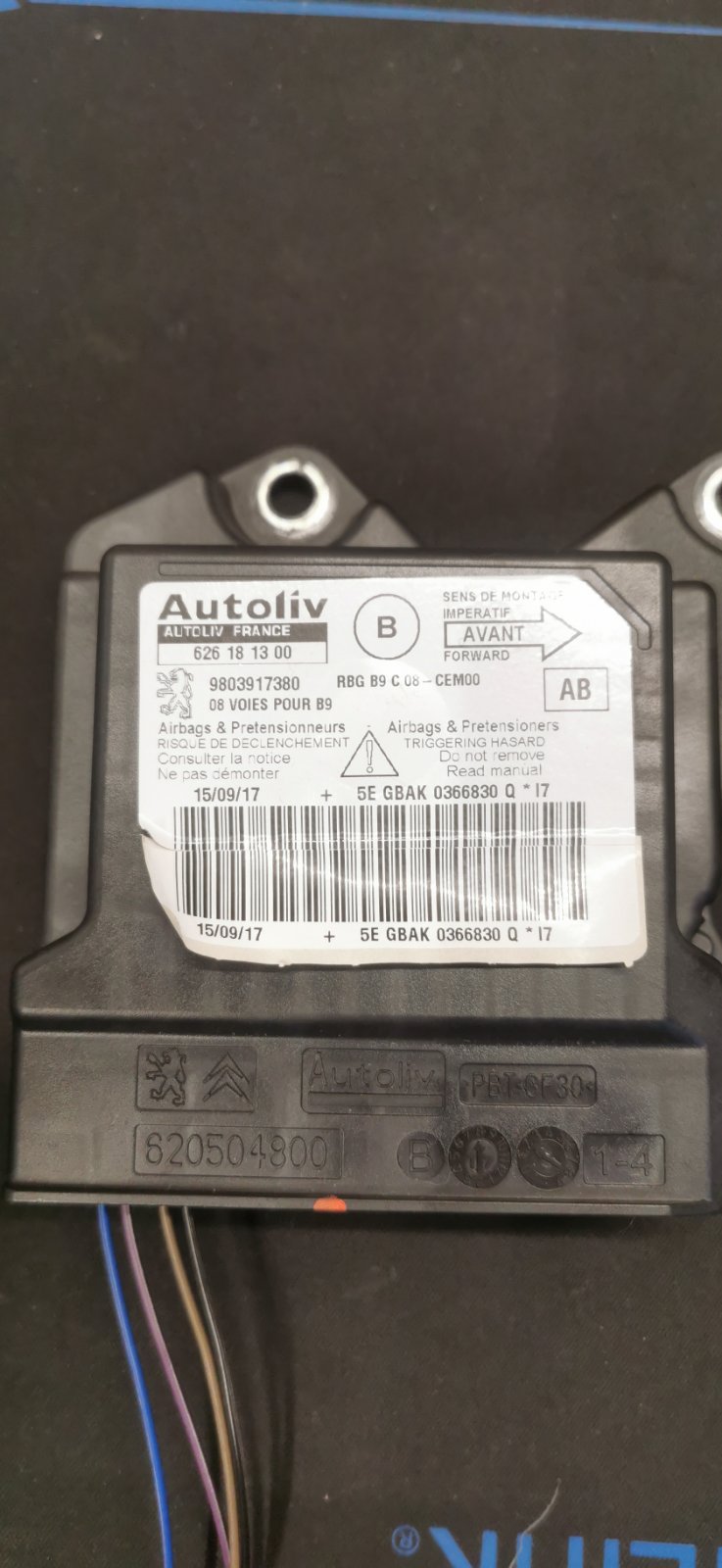 Peugeot Partner Airbag crash data programavimas