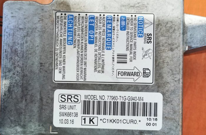 Honda CRV  Airbag crash data programavimas