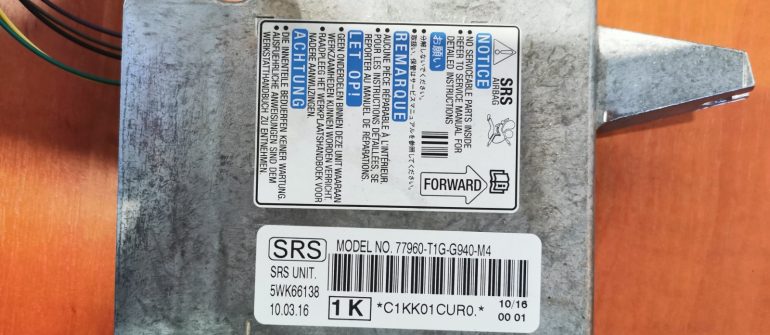 Honda CRV  Airbag crash data programavimas