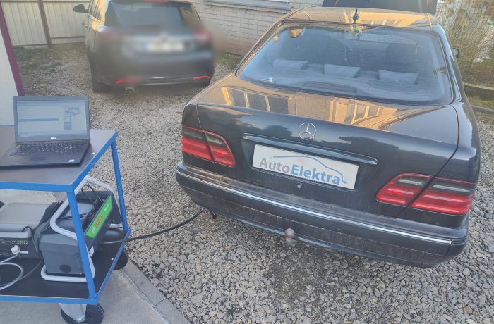 Mercedes Benz E270CDI CO2 matavimas, dūmingumo mažinimas