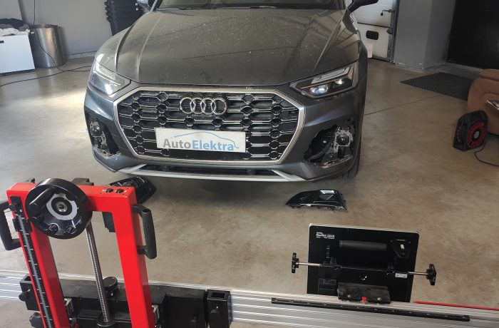 Audi Q5 ACC distroniko, radaro kalibravimas