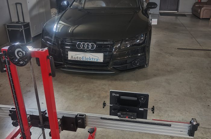 Audi A7 ACC, distroniko kalibravimas