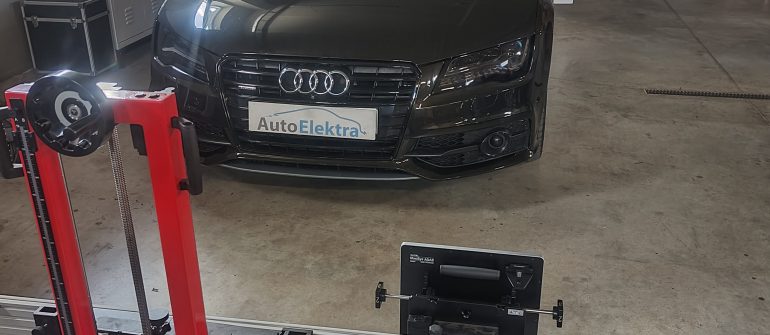 Audi A7 ACC, distroniko kalibravimas