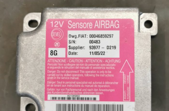 Fiat 00046859297 Airbag crash data valymas
