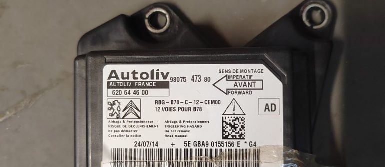 Citroen Airbag/SRS modulio crash data programavimas