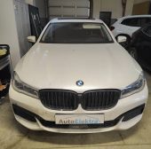 BMW 740i Variklio valdymo kompiuterio atnaujinimas, priekinių grotelių taisymas