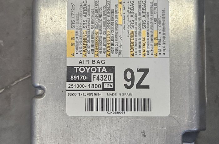 Toyota Airbag/SRS 89170-F4320 crash data programavimas