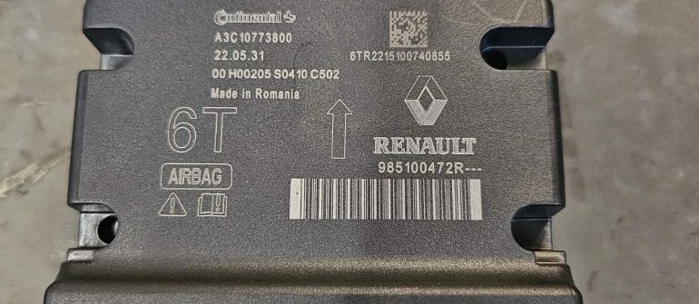 Dacia Jogger Airbag crash data programavimas