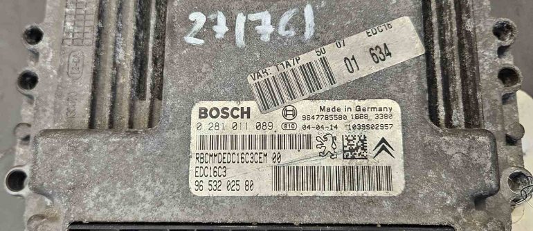 Peugeot EDC16C3 ECU klonavimas