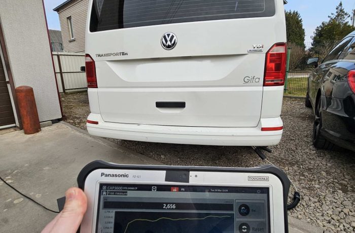 Volkswagen Transporter 2.0TDI Kietųjų dalelių PN kiekio matavimas