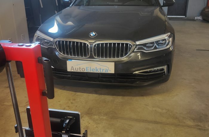 BMW 525D G31 ACC, FRSF, radaro kalibracija