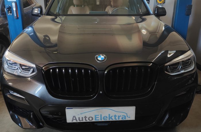 BMW X3 3.0D G01 Išmetimo sklendės, radiatoriaus grotelių programavimas