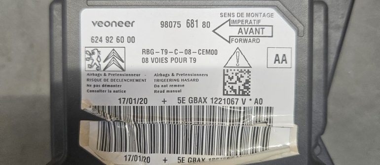 Peugeot 308 Airbag SRS crash data programavimas