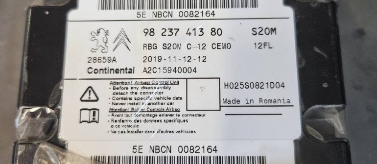 Peugeot 208 Airbag crash data programavimas