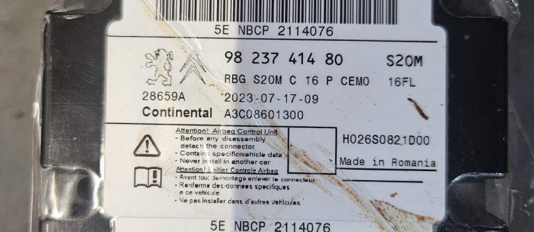 Peugeot 2008 Airbag crash data programavimas