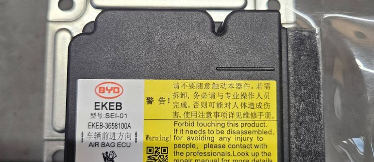 BYD EKEB-3658100A Airbag crash data programavimas