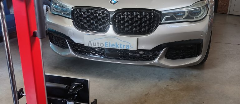 BMW 740D ACC distroniko kalibravimas